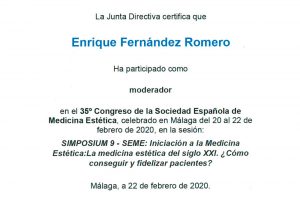 doctor-enrique-fernandez-romero-medico-estetico-ponencia-35-congreso-seme-moderador-fidelizar-pacientes-malaga-20-22-febrero-2020