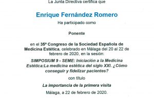 doctor-enrique-fernandez-romero-medico-estetico-ponencia-35-congreso-seme-ponente-fidelizar-pacientes-malaga-20-22-febrero-2020